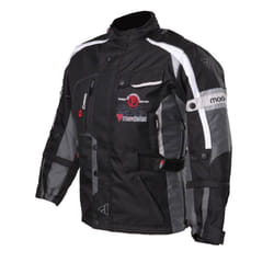 Modeka El Chango Giacca tessile per moto per bambini, nero-grigio, dimensione 2XS 128