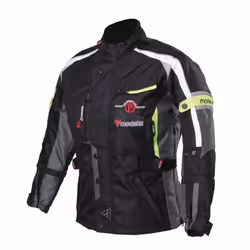 Modeka El Chango Giacca tessile per moto per bambini, nero-giallo, dimensione M 164
