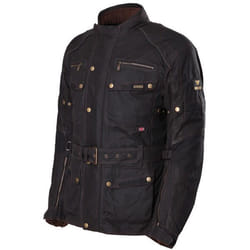 Modeka Glasgow Giacca di cera, nero, dimensione 4XL per uomo