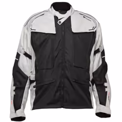 Modeka Mando Giacca tessile, nero-grigio, dimensione 10XL per uomo