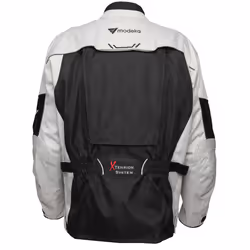 Modeka Mando Giacca tessile, nero-grigio, dimensione 10XL per uomo