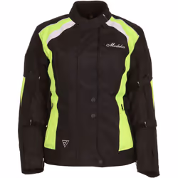 Modeka Janika Giacca tessile moto da donna, nero-giallo, dimensione 40 per donne