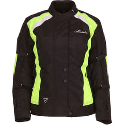 Modeka Janika Giacca tessile moto da donna, nero-giallo, dimensione 40 per donne