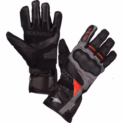 Modeka Panamericana Guanti Moto, nero-rosso, dimensione 2XL per uomo