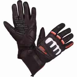 Modeka Air Ride Guanti moto, nero-bianco-rosso, dimensione M L per uomo