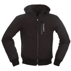 Modeka Clarke impermeabile Giacca tessile moto, nero, dimensione 4XL per uomo