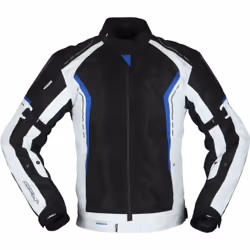Modeka Khao Air Giacca tessile moto, nero-grigio-blu, dimensione S per uomo