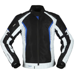 Modeka Khao Air Giacca tessile moto, nero-grigio-blu, dimensione S per uomo