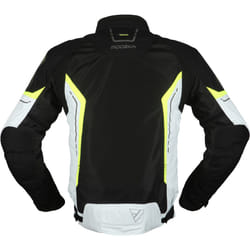 Modeka Khao Air Giacca tessile moto, nero-grigio-giallo, dimensione S per uomo