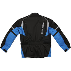 Modeka Tourex II Giacca tessile per moto ciclismo per bambini, nero-blu, dimensione M 164
