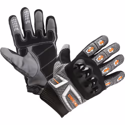 Modeka MX Top Guanti, grigio-arancione, dimensione S M per uomo