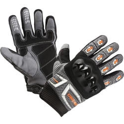 Modeka MX Top Guanti, grigio-arancione, dimensione S M per uomo