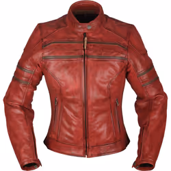 Modeka Iona Giacca donna in pelle moto, rosso, dimensione 42 per donne