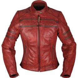 Modeka Iona Giacca donna in pelle moto, rosso, dimensione 42 per donne