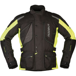Modeka Aeris Giacca moto in tessuto, nero-giallo, dimensione 3XL per uomo