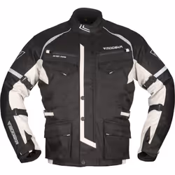 Modeka Tarex Giacca tessile moto, nero-grigio, dimensione 5XL per uomo