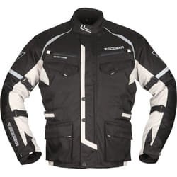 Modeka Tarex Giacca tessile moto, nero-grigio, dimensione 5XL per uomo