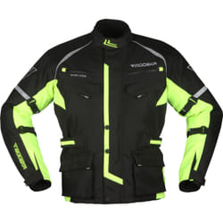 Modeka Tarex Giacca tessile moto, nero-giallo, dimensione L per uomo