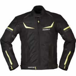 Modeka Yannik Air Giacca tessile moto, nero-giallo, dimensione M per uomo