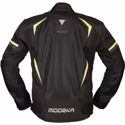 Modeka Yannik Air Giacca tessile moto, nero-giallo, dimensione M per uomo
