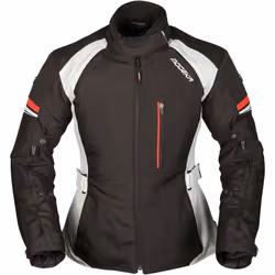 Modeka Violetta Giacca tessile moto da donna, nero-grigio, dimensione 40 per donne