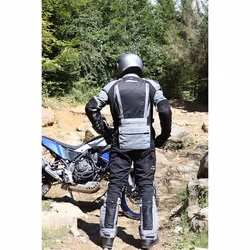 Modeka AFT Air Pantaloni in tessuto motociclistica, nero-grigio, dimensione 4XL per uomo