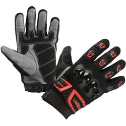 Modeka MX-Top Guanti bambino, nero-rosso, dimensione L per bambini
