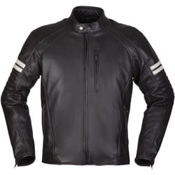 Modeka August 75 Giacca in pelle da moto, nero-bianco, dimensione M per uomo