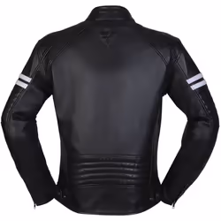 Modeka August 75 Giacca in pelle da moto, nero-bianco, dimensione M per uomo
