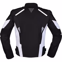 Modeka Lineos Giacca tessile moto, nero-bianco, dimensione M per uomo
