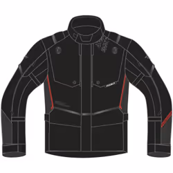 Modeka Trohn Giacca tessile moto, nero-grigio, dimensione M per uomo