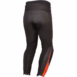 Modeka Yron Pantaloni in pelle da moto, nero-rosso, dimensione 52 per uomo