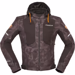 Modeka Jakson Giacca da moto, nero-multicolore, dimensione XL per uomo