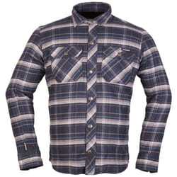 Modeka Nooner Camicia Moto, blu-beige, dimensione L per uomo