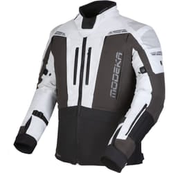 Modeka Hydron impermeabile Moto Tessile Giacca, nero-grigio, dimensione 4XL per uomo