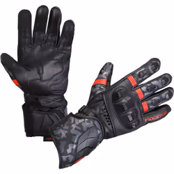 Modeka Valyant Pro Guanti da moto, nero-rosso, dimensione XL per uomo