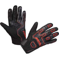 Modeka Dracon Guanti da moto, nero-rosso, dimensione S M per uomo