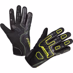 Modeka Dracon Guanti da moto, nero-giallo, dimensione 4XL per uomo