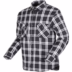 Modeka Colden Camicia da moto, nero-bianco, dimensione 5XL per uomo