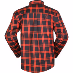 Modeka Colden Camicia da moto, nero-rosso, dimensione M per uomo