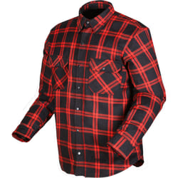 Modeka Colden Camicia da moto, nero-rosso, dimensione XL per uomo