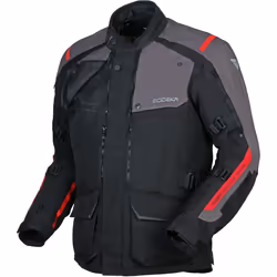 Modeka Varus impermeabile Moto Tessile Giacca, nero-grigio, dimensione M per uomo
