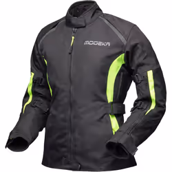 Modeka Luana Donna Moto Giacca Tessile, nero-giallo, dimensione 36 per donne