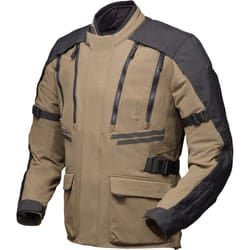 Modeka Lucano impermeabile Giacca tessile moto, nero-beige, dimensione S per uomo