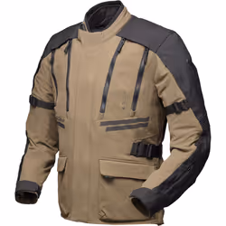 Modeka Lucano impermeabile Giacca tessile moto, nero-beige, dimensione L per uomo