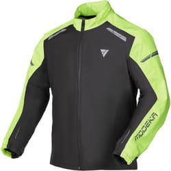 Modeka Hydroflex Giacca antipioggia da moto, nero-giallo, dimensione 5XL per uomo