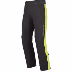 Modeka Hydroflex Pantaloni da pioggia da moto, nero-giallo, dimensione M per uomo
