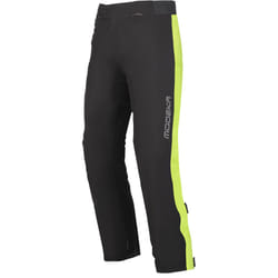 Modeka Hydroflex Pantaloni da pioggia da moto, nero-giallo, dimensione 2XL per uomo