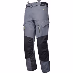 Modeka Paneo LT impermeabile Moto Tessile Pantaloni, nero-grigio, dimensione L per uomo
