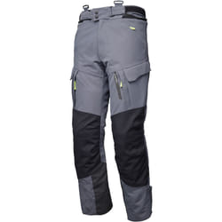 Modeka Paneo LT impermeabile Moto Tessile Pantaloni, nero-grigio, dimensione L per uomo